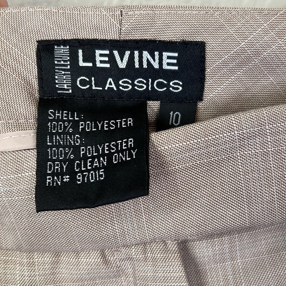 Larry Levine Classics Glen Check Plaid Cuffed Trouser Pants Size 10 - Picture 5 of 6